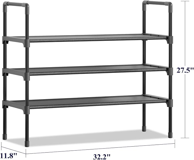 10-Tier Shoe Rack with Cover, Vertical Shelf